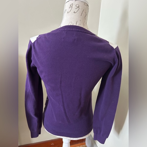 Tommy Hilfiger Purple Sweater with Argyle Design - Picture 5 of 7